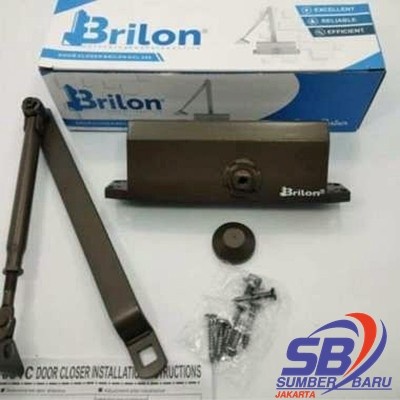 Penahan Pintu Door Closer Engsel Pegas Hidrolik Penutup Rumah Brilon Brown / Coklat