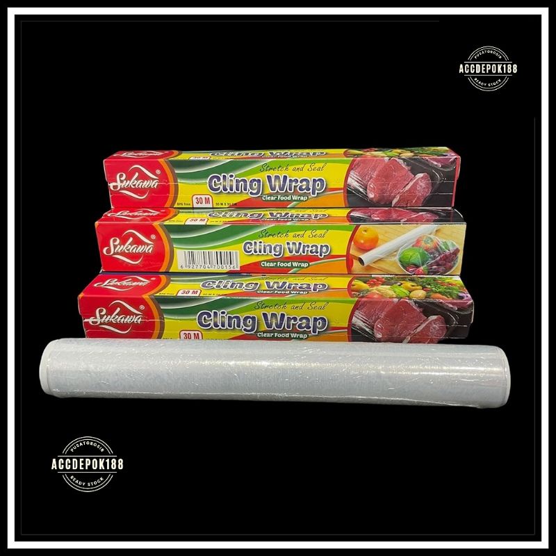 WRAPING PLASTIK / PLASTIC WRAP PEMBUNGKUS MAKANAN /STRECH AND SEAL / CLING WRAP / CLEAR FOOD WRAP BEST FRESH / BEST CLING / SUKAWA