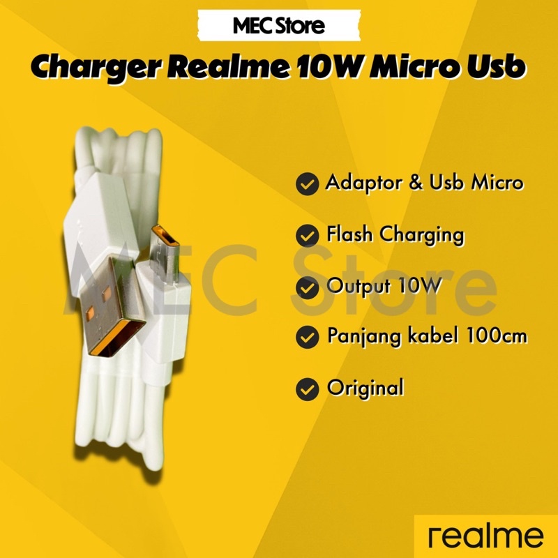 Charger Realme Kabel Micro 10W C1/C2/C3/5 ORIGINAL