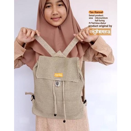 (COD) TERMURAH Tas Ransel Rajut / Tas Gendong / Tas sekolah ☣ 867