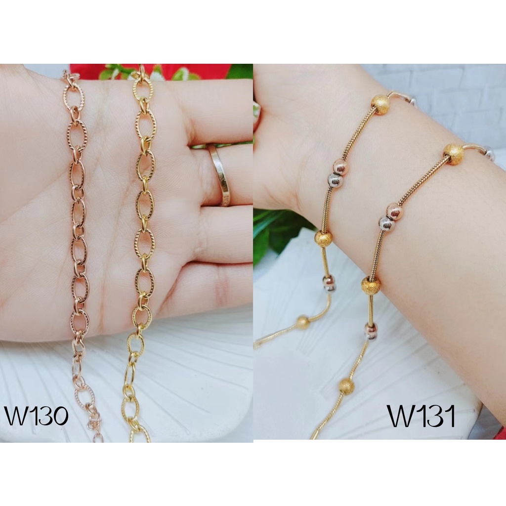 Titanium Gelang Rantai Perhiasan Wanita W130/131