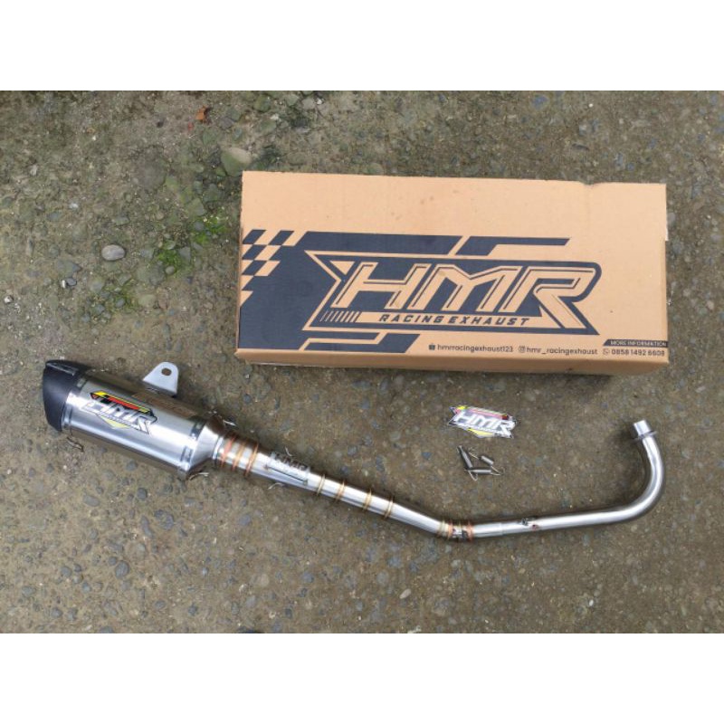 knalpot supra125(Al kph)leher  roadrace original HMR RACING EXHAUST