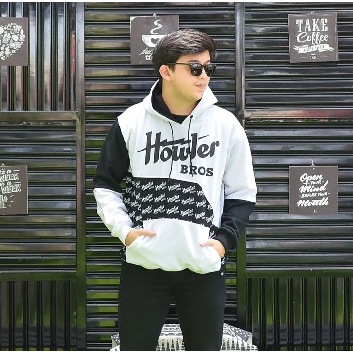 Jacket HOWLER Hoodie Oversize Sweater Pria Gravity Warna Kombinasi Daily Look Style Fashion Ala Korean