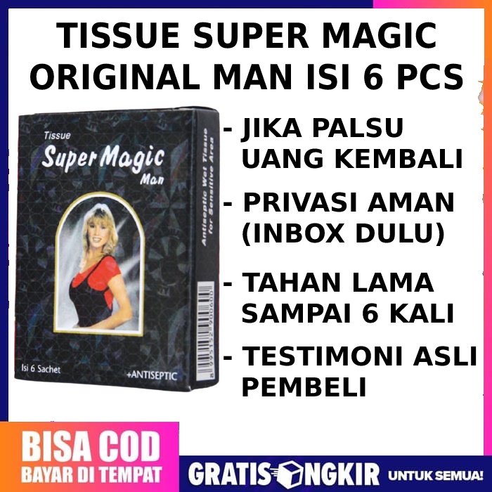 Jual Tissue Magic Man Original Kemasan Terbaru Tisu Tisue Tissu Magic Power Asli Bpom