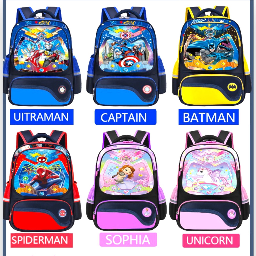 CUCI GUDANG NEW TAS RANSEL ANAK SEKOLAH SD IMPORT 3D 00075-00081/00082-00086