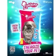 Makanan Kucing LIGHTNING CAT 800GR FRESHPACK DULU STARRY CAT