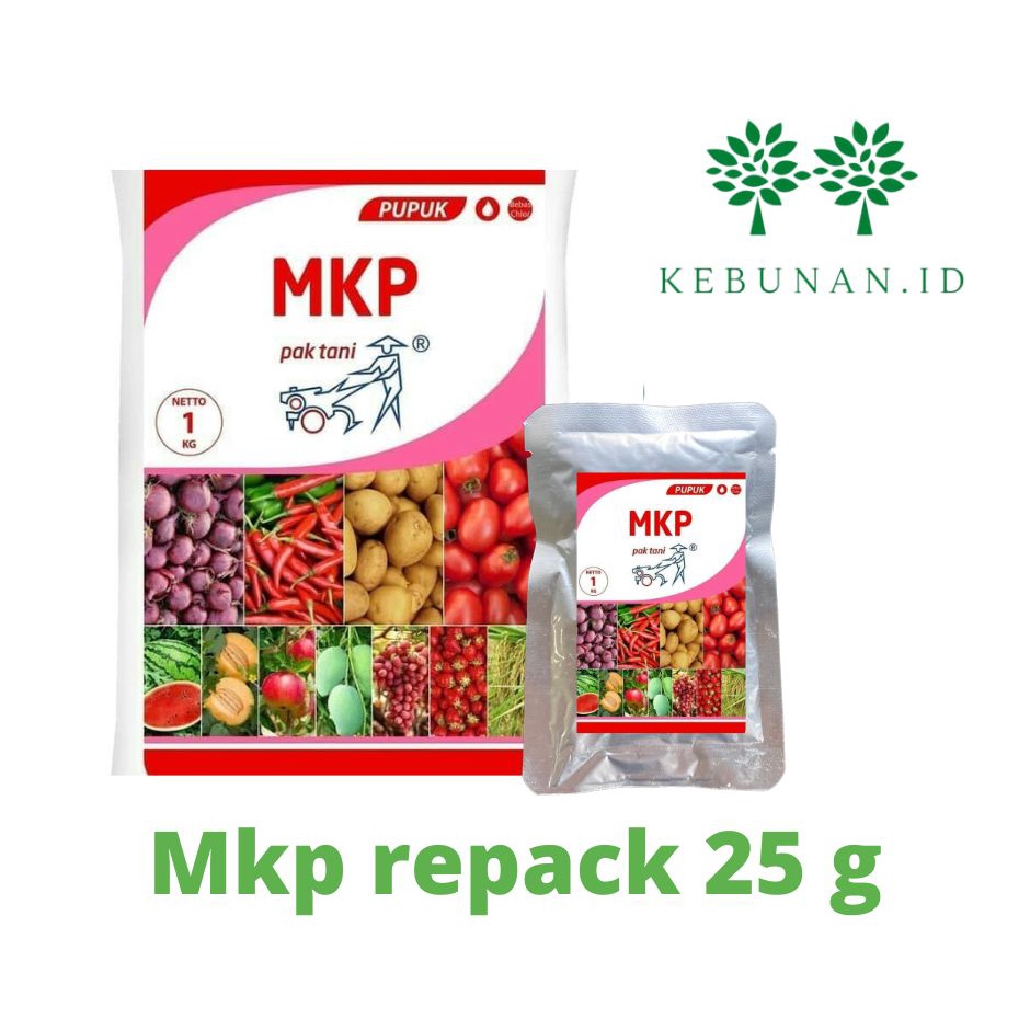 Pupuk MKP ( Mono Kalium Posphate) Repack 25 g Merangsang Pembuahan dan Mencegah Kerontokan Bunga dan Buah