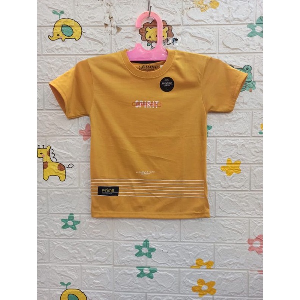 Bahan katun ademSize anak 2-7 tahun warna kuning