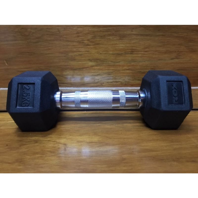 Barbel dumbell 2,5kg rubber mix besi sepasang