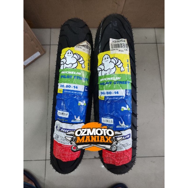 Paket Ban Michelin Pilot Street 80/80-14 & 90/80-14