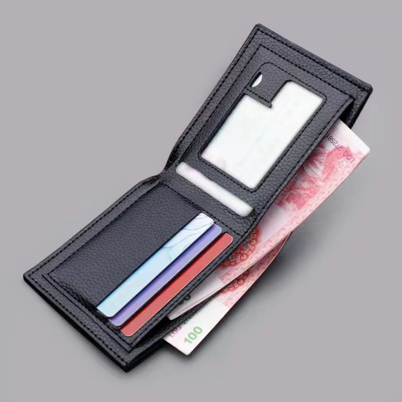 ASIN829 Dompet Tipis Pria Dompet Kasual Multi-Kartu Gaya Korea N01 Dompet Pria Bahan Kulit PU Leather Premium