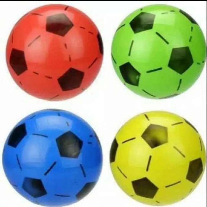 Mainan Anak Bola Karet Bola Sepak ( diameter 20 cm ) WARNA WARNI