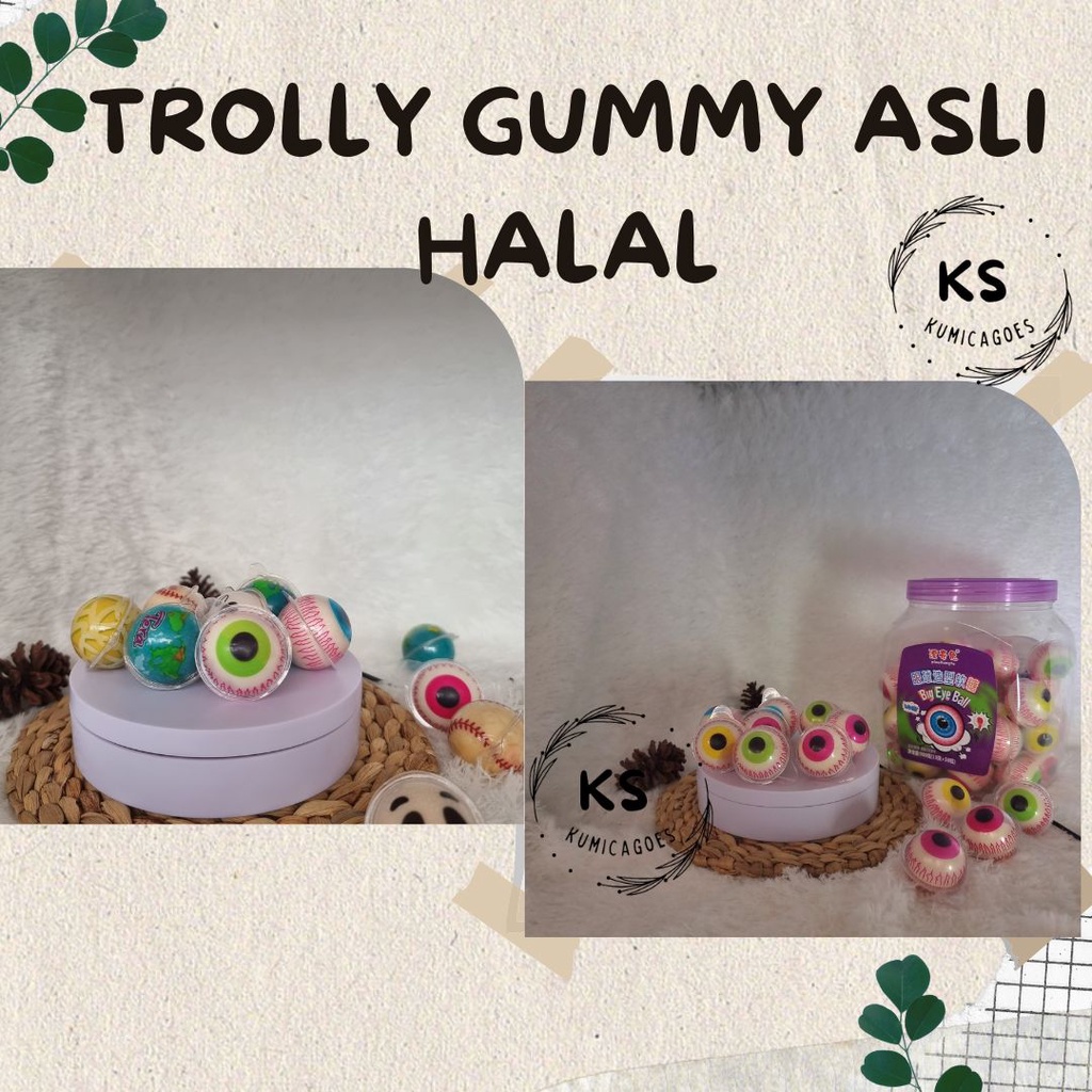 

❤Permen Jelly Trolly HALAL 100% || Permen Trolly Gummy Halal || HARGA UNTUK 1 PCS PERMEN || Permen Trolli Viral Korea Jelly Bola Mata Globe Buah Bola Planet Gummy Korea - SATUAN