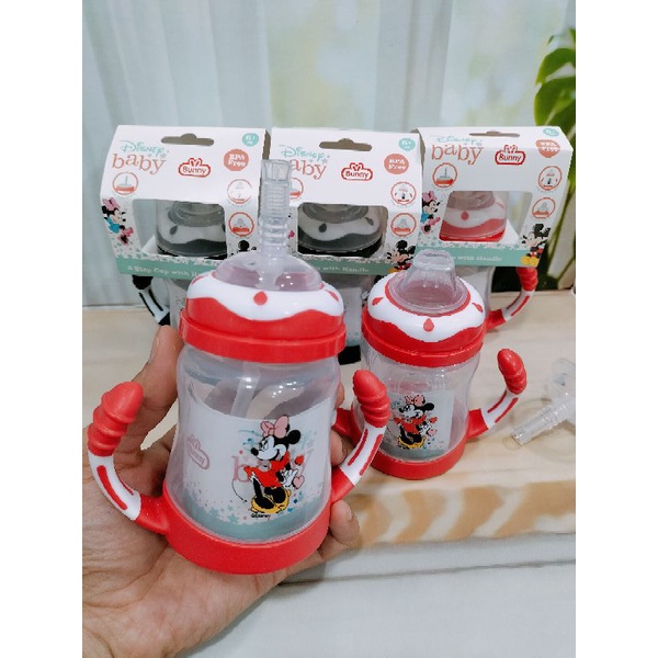 Disney Baby Bunny Botol Minum Anak Dengan Sedotan Dan DOT Sippy Di lengkapi dengan Pegangan Botol BPA Free 210 Ml