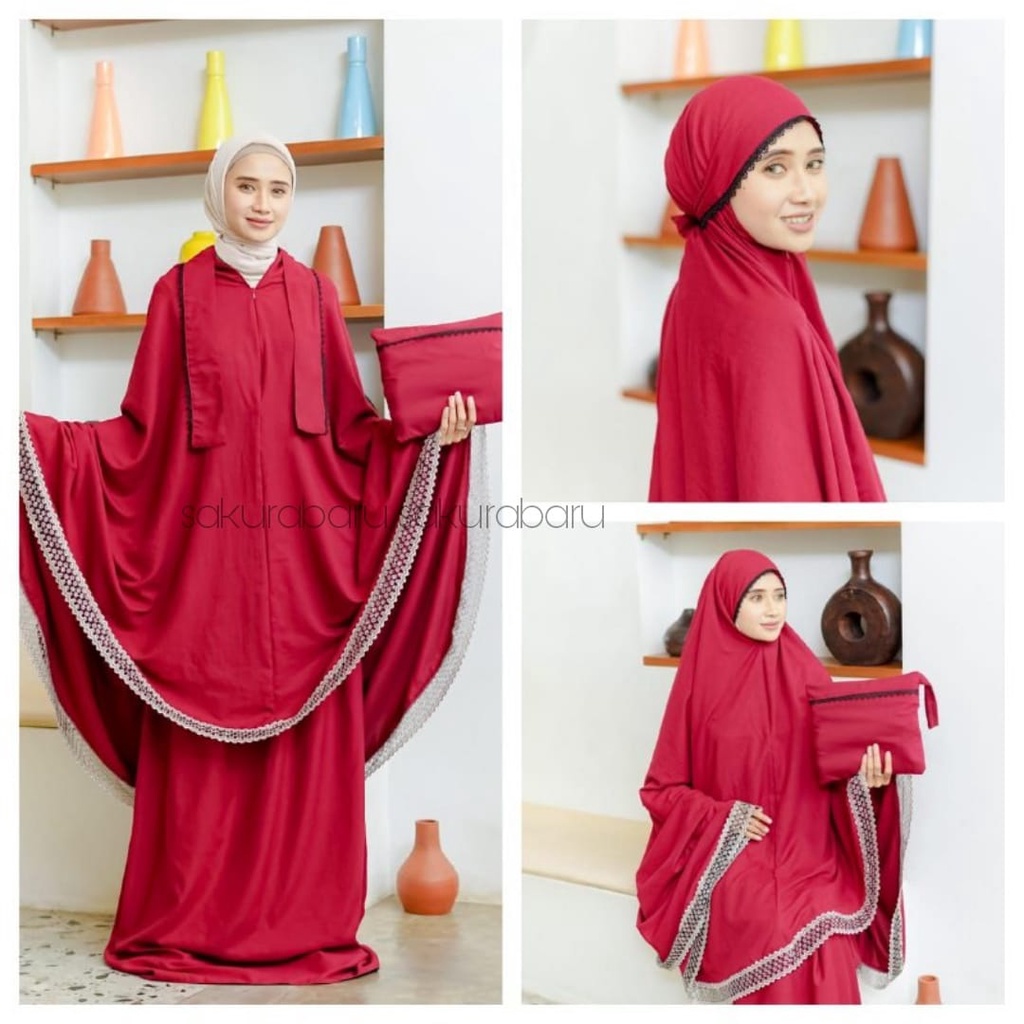 COD Mukena mikro 3in1 bukan ceringcel tapi bahn katun mikro jumbo muat di bb 85kg tinggi 160cm