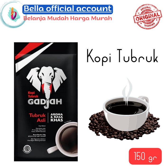 

Kopi Tubruk Gadjah Asli Pouch 150 gr