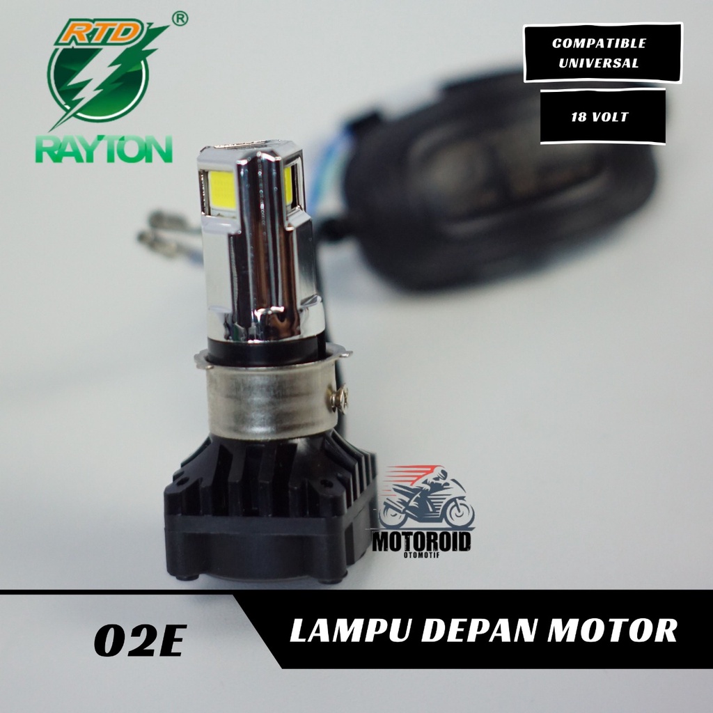 Lampu Motor RTD M02E FREE BONUS SAKLAR DIM ON OFF 3 TITIK 35W 6 Sisi 6 MATA