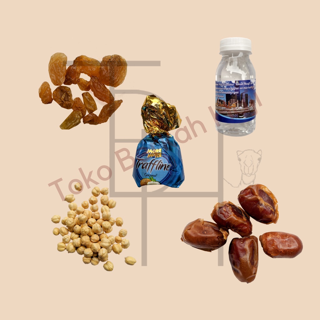 paket oleh oleh haji dan umroh termurah + coklat arab  + air zamzam original