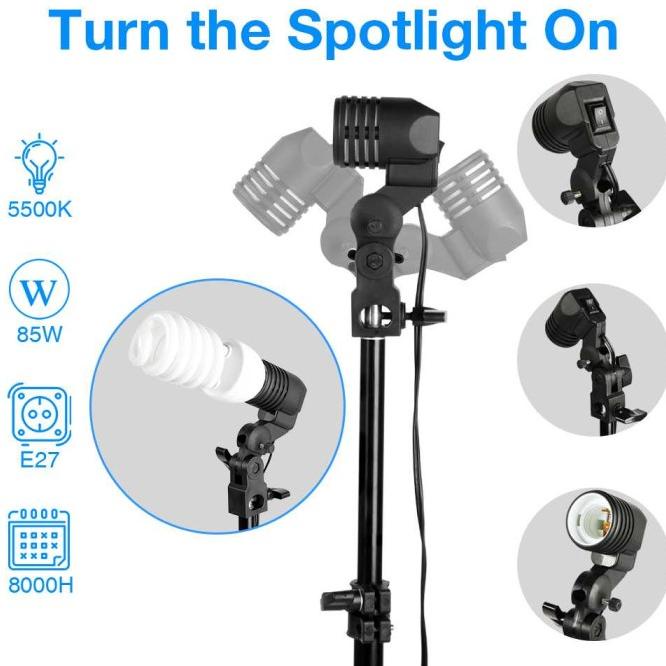 Paket Backdrop Background Photo Studio Dengan Perlengkapan Lighting