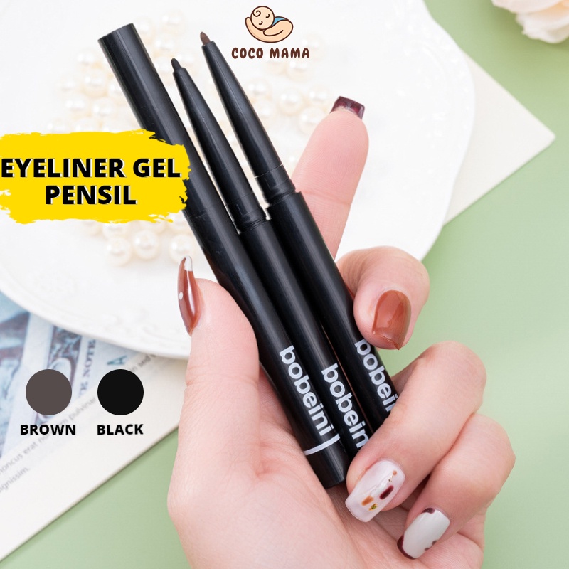 COCO MAMA Tahan Air Eyeliner Gel Pencil Eyeliner Pensil Gel Eyeliner Waterproof Untuk Pemula Smooth Eyeliner Pensil Waterproof