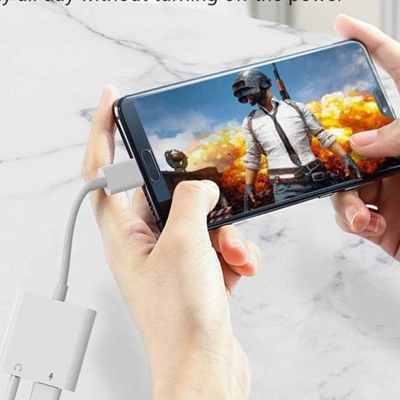 YUU SPLITTER TYPE-C TO TYPE-C & AUDIO JACK SUPPORT MIC