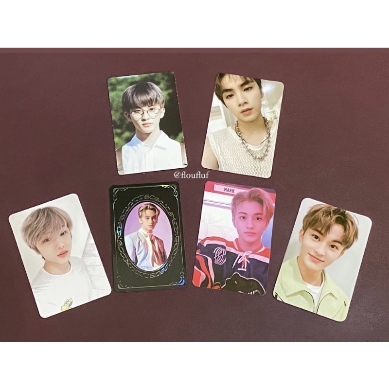 NCT PHOTOCARD MARK YB, JISUNG CAFE, MARK ARRIVAL, MARK PHOTOPACK, MARK DAD, XIAOJUN PAST