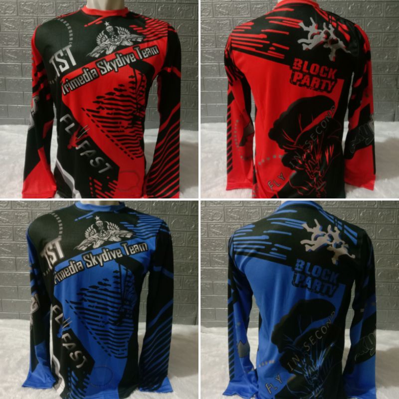 Kaos jersey/kaos drifit lengan panjang/kaos printing