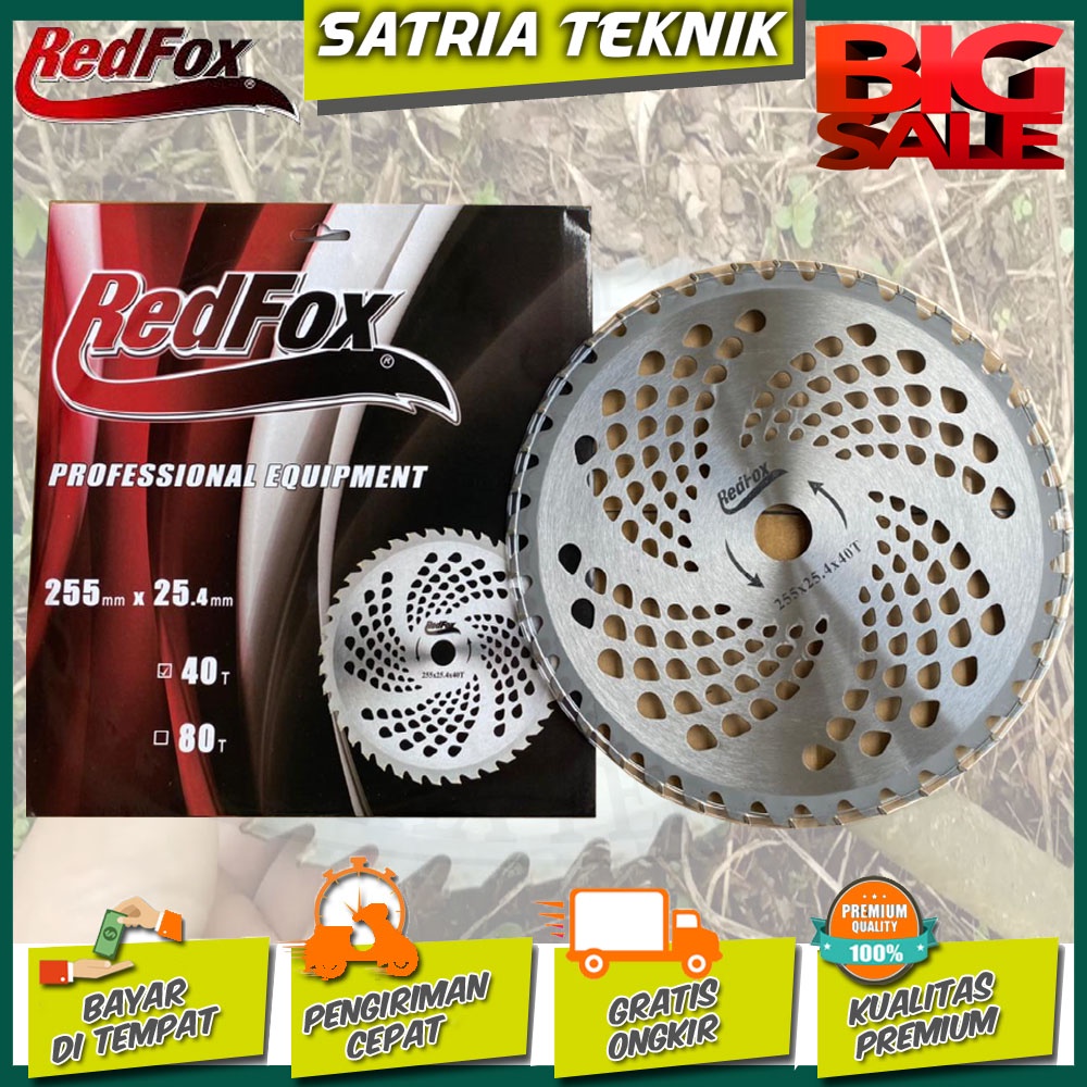 pisau bulat potong rumput mata intan 410MM REDFOX