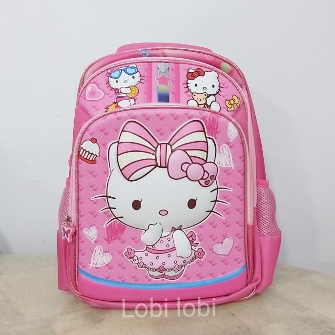 Tas sekolah ransel anak SD perempuan Hello kitty helo kiti import