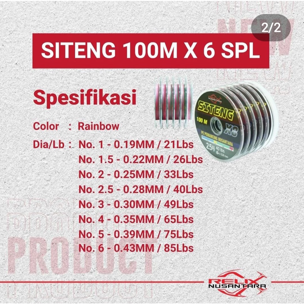 PE. RELIX NUSANTARA SITENG X8 (Color MULTICOLOR) 100m Conecting