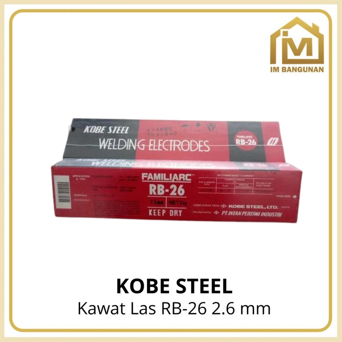 Kawat Las Kobe Steel Rb-26 2.6 Mm / Rb 26 2.6 Mm