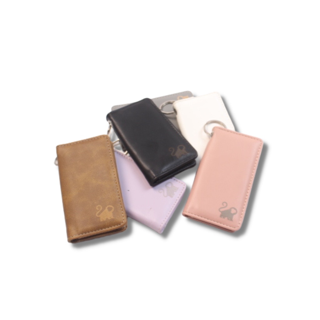 Kuul Industries - Dompet Kulit Coklat | STNK Mobil Motor Gantungan Kunci Mobil Motor Lipat Dua | Dompet Kunci Truf Key Wallet