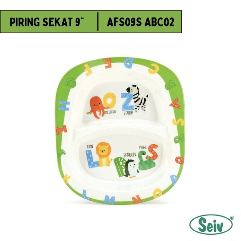 Piring Makan Anak 9” Sekat Melamine ONYX | Piring Makan Melamin Karakter Lucu | Piring Baby