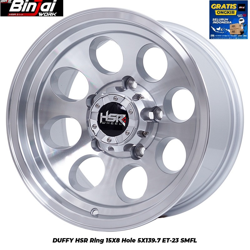PELEK MOBIL SEMI OFFROAD HSR DUFFY RING 15 UNTUK MOBIL ESCUDO KATANA TAFT JIMNY FEROZA JEEP CJ DLL