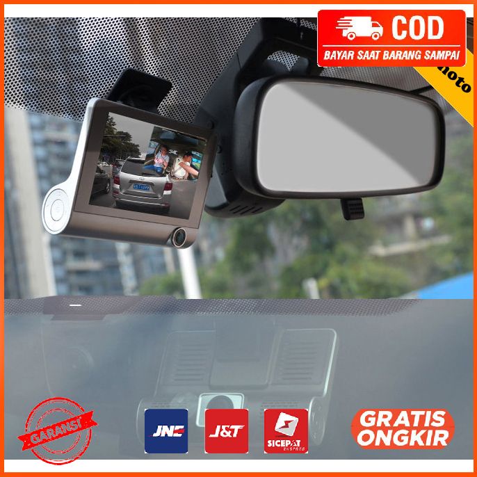 Baco Car DVR Kamera Mobil 1080P 4 Inch Screen Rear View Camera T319