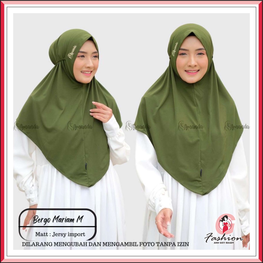 AMANDA - HIJAB BERGO MARYAM JERSEY PREMIUM AMANDA | BERGO MARYAM TALI ORI AMANDA