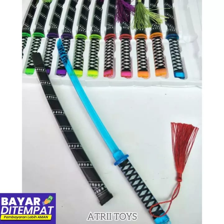 Mainan Pedang Samurai Plastik Panjang 35 Pcs / Mainan Anak Pedang Pedangan Ninja / Mainan Edukasi An