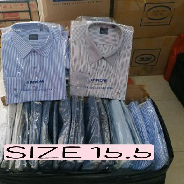 Kemeja Reguler Fit Lengan Panjang Merk ARROW Size 15.5 (Bag 1) - 213