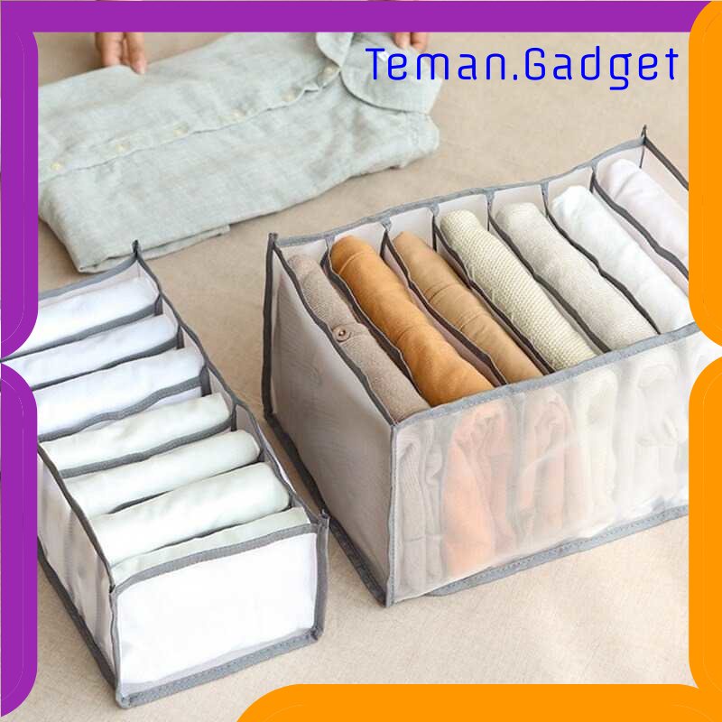 TG-TRV Junejour Kotak Sekat Pembatas Pakaian Organizer Jeans Box 7 Grid - M1468
