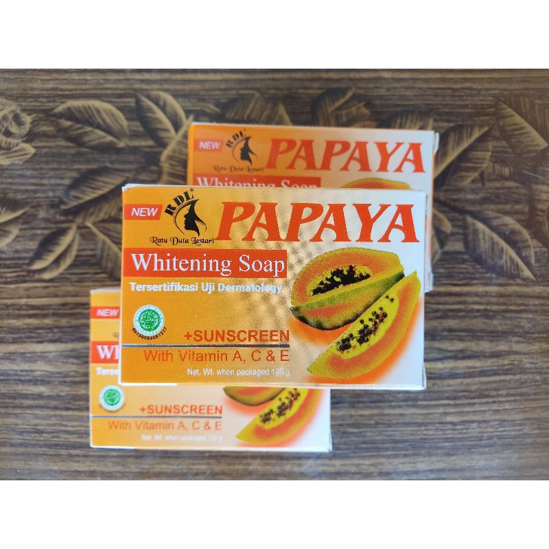 Sabun PAPAYA whitening sabun RDL PAPAYA BPOM 135gr