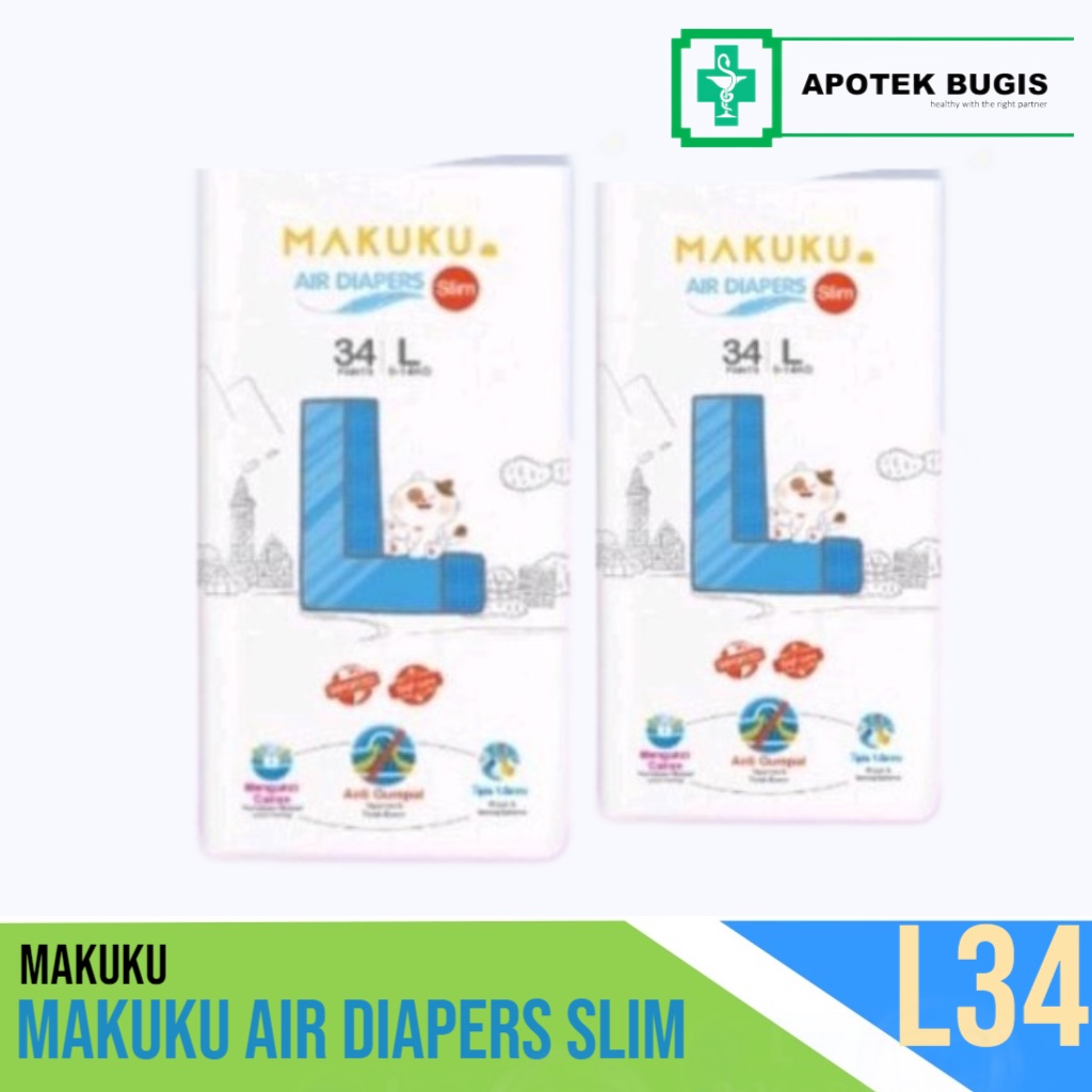 Makuku Air Diapers Slim Tipe Celana  S38 M32 L34 XL32 XXL28 Pants Popok