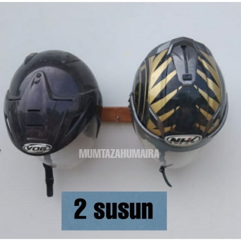 Gantungan Helm dinding Rak Helm susun 4