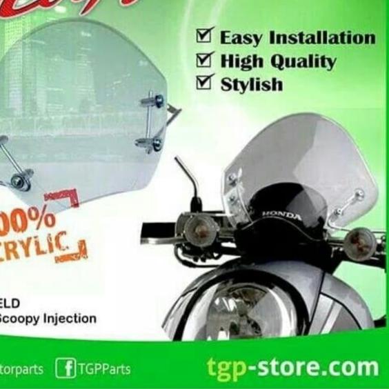 Windshield Scoopy TGP / Visor Scopy Fino TGP / Winsil Scoopy TGP - Hitam