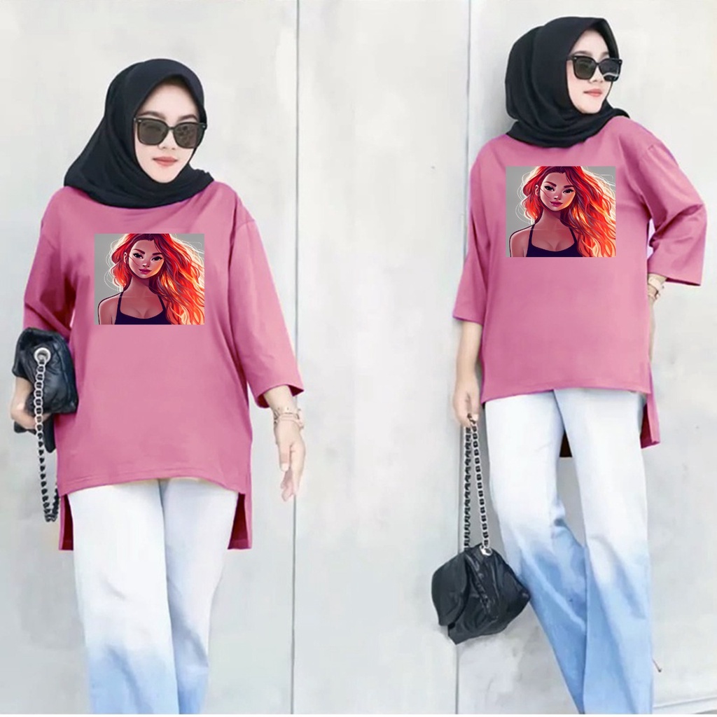 GSC - Long Tunik ANIME 015 / Tunik wanita dewasa / Tunik wanita jumbo / Tunik wanita hijab's wamone / Tunik terbaru