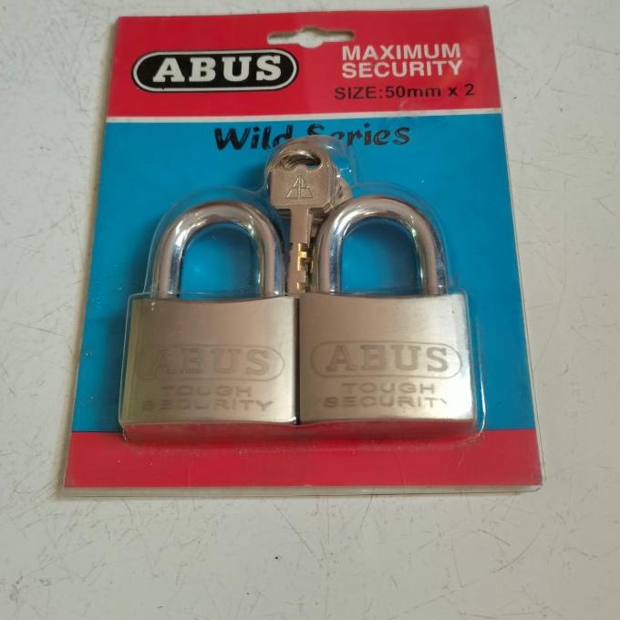 gembok abus master Key 50mm isi 2 / gembok master Key 50mm isi 2