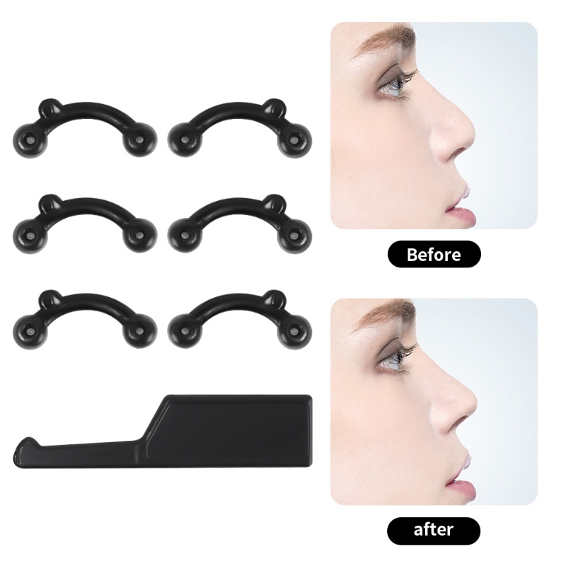 6pcs / Set Klip Korektor Bentuk Hidung