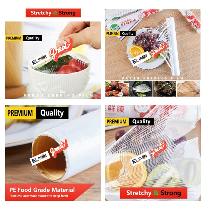 Plastik Roll Pembungkus Makanan Cling Wrap Food Refill 30cm x 30m