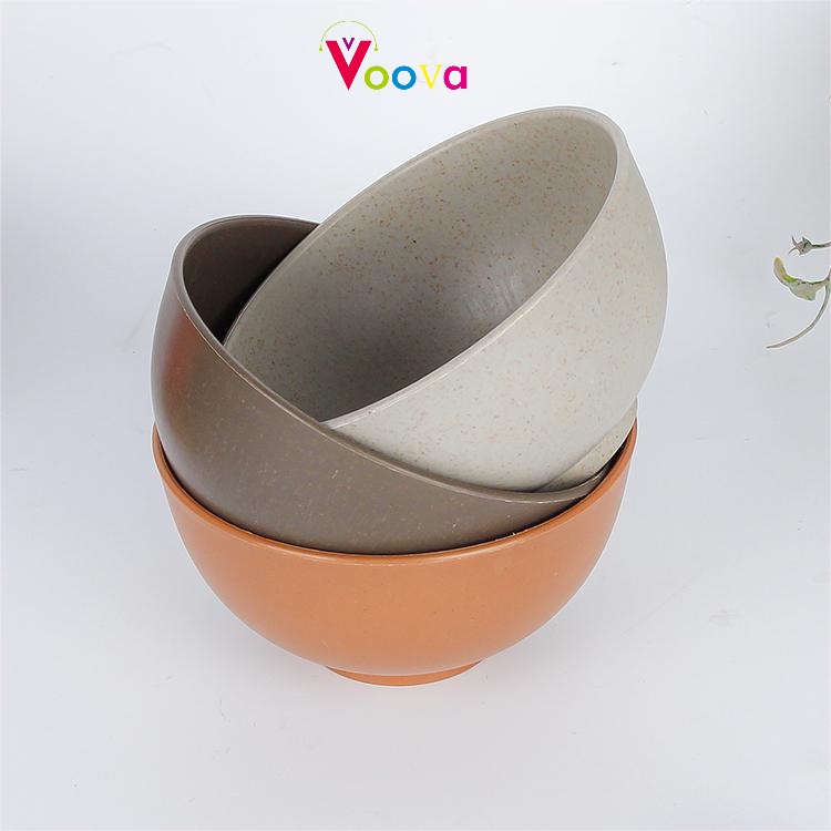VOOVA Pine Fiber Tableware / European Simple Plain Color Rice Bowl / Household Mangkok / Instant Noo