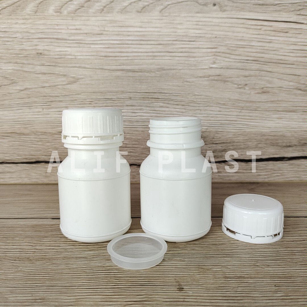 BOTOL KAPSUL 50 ML DOVE HDPE TUTUP SEGEL / LABOR KOSONG MURAH