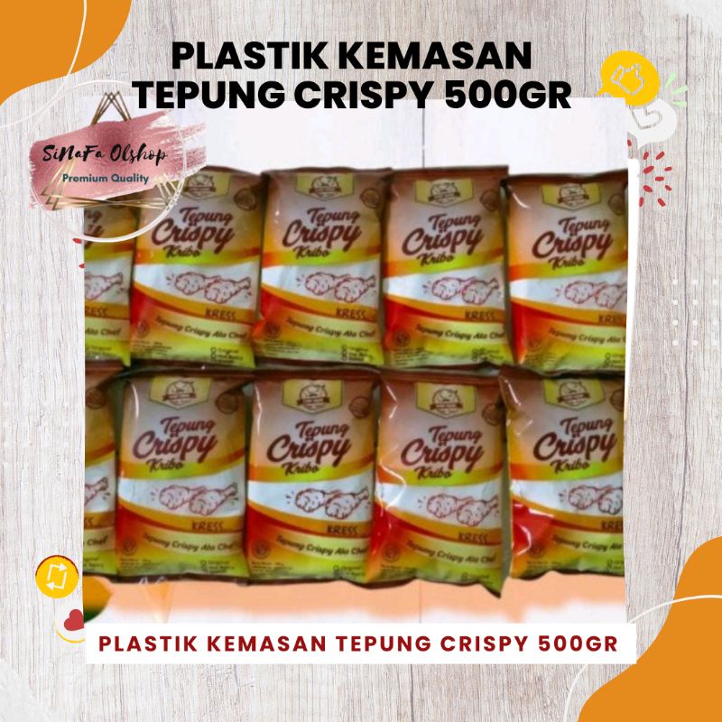 

Plastik Kemasan Tepung Crispy untuk 500gr / Bumbu Rempah Kress Kfc / Biang dan Marinasi